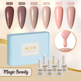 ACOS Gel Polish 6pcs Set (Nude Colour ) - Lashmer